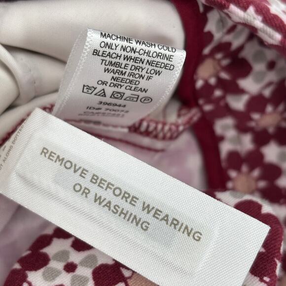 Ann Taylor Loft Julie Skinny Ankle Pant Size 8 Red Gray Print High Rise Stretch - Picture 14 of 14